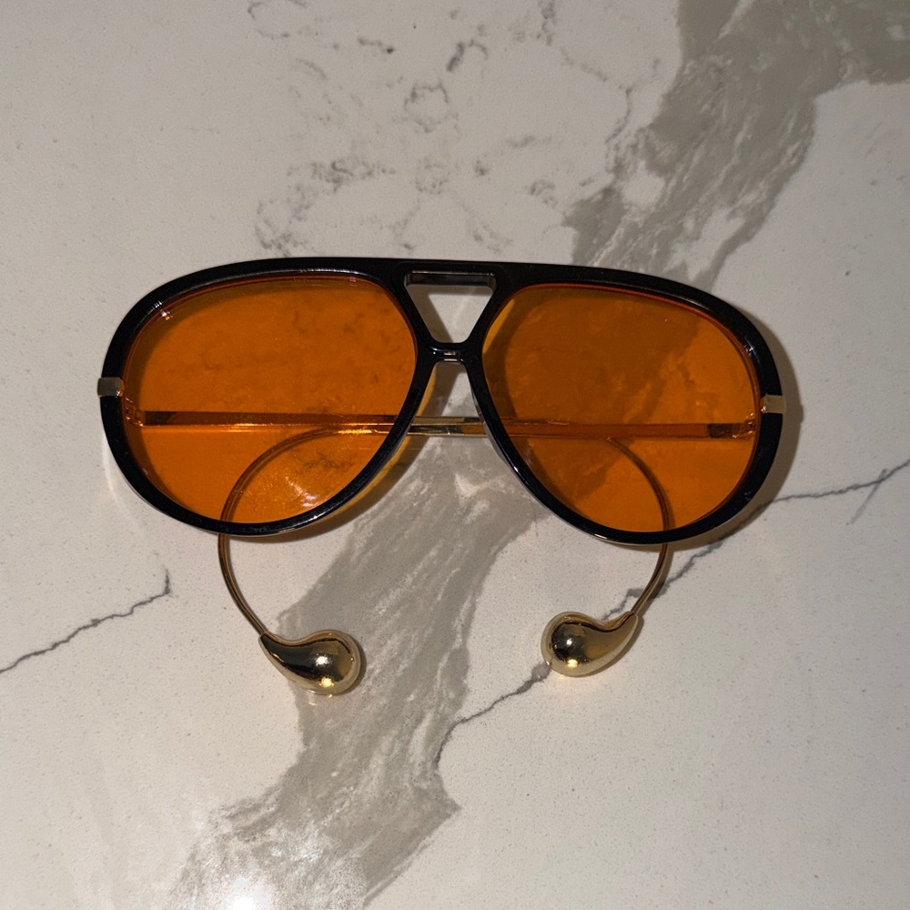 Stylish Orange Aviator Sunglasses